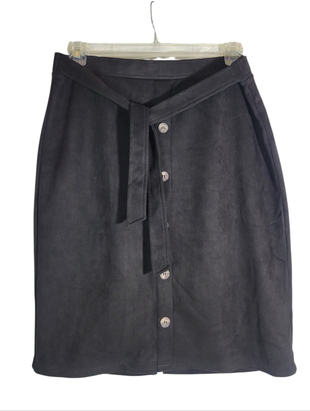 Zoey & Leelo black midi pencil skirt with buttons Size XL